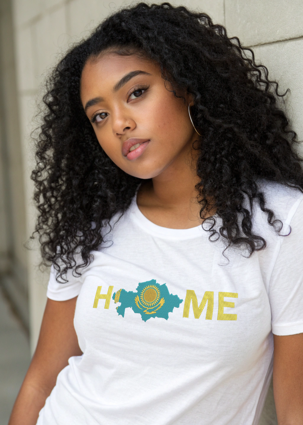 Unisex T-Shirt – Kasachstan Home | Weiß