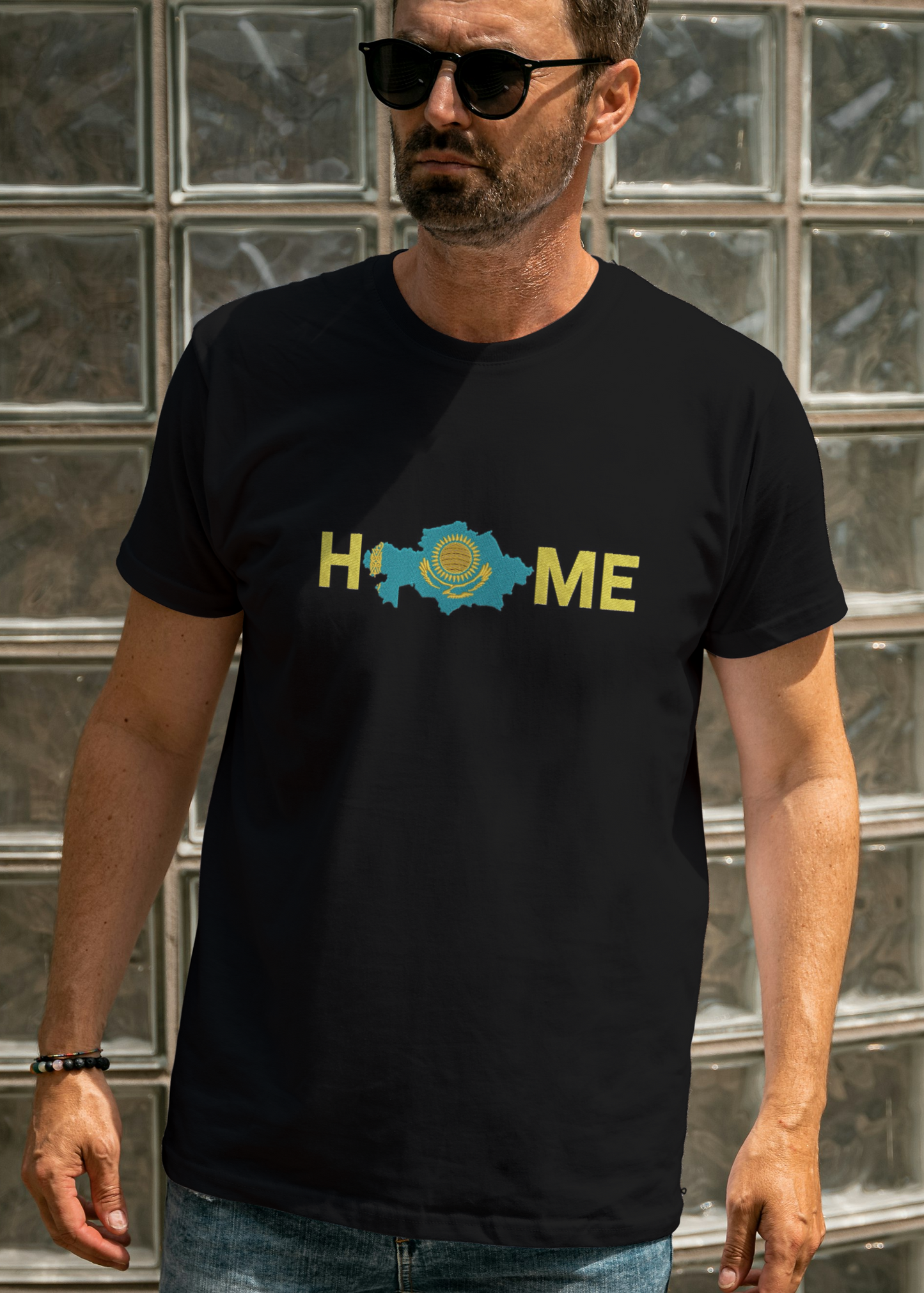 Unisex T-Shirt – Kasachstan Home | Schwarz
