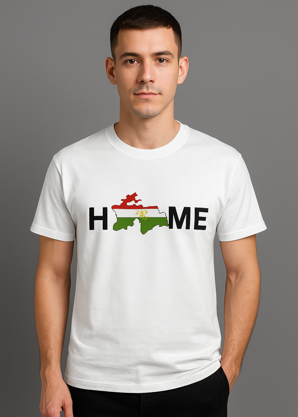 Unisex T-Shirt – Tadschikistan Home | Weiß