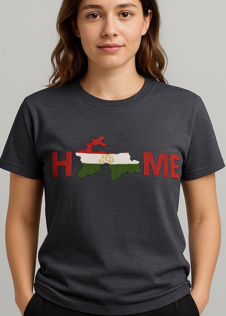 Unisex T-Shirt – Tadschikistan Home | Schwarz