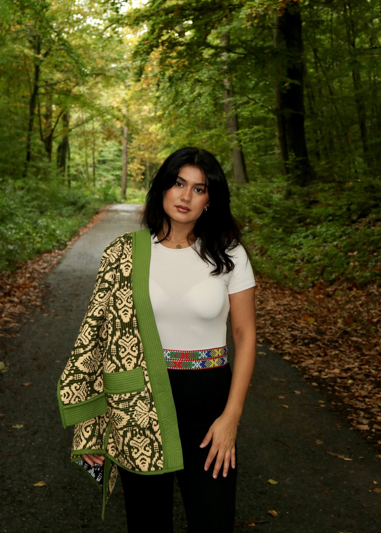 Doppelseitiger Mantel aus Usbekistan (Handarbeit, Baumwolle-Seide, One Size)