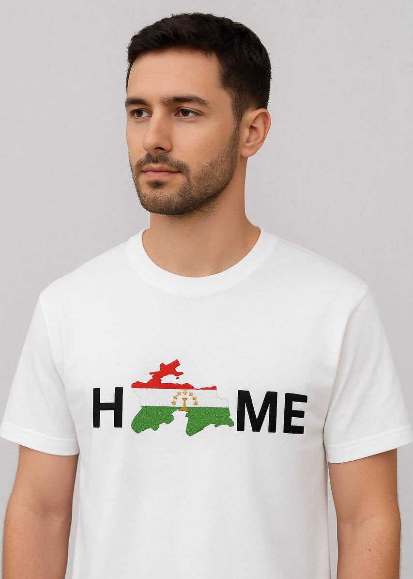 Unisex T-Shirt – Tadschikistan Home | Weiß