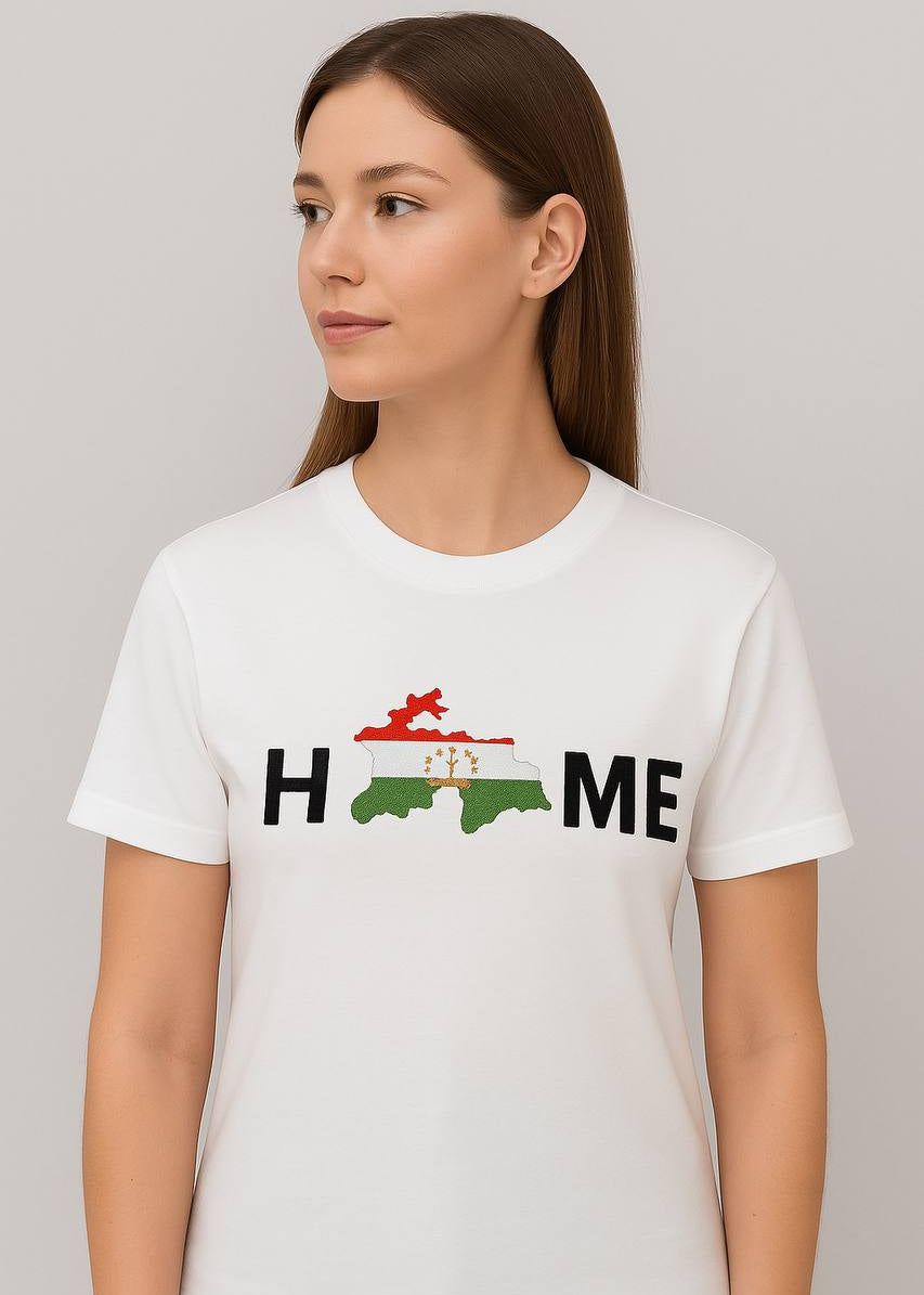 Unisex T-Shirt – Tadschikistan Home | Weiß