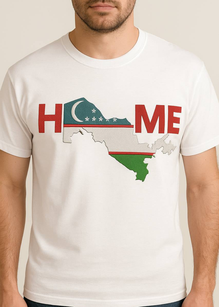 Unisex T-Shirt – Usbekistan Home | Weiß