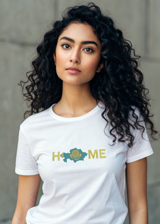 Unisex T-Shirt – Kasachstan Home | Weiß