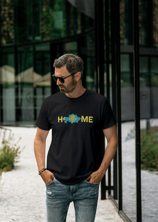 Unisex T-Shirt – Kasachstan Home | Schwarz