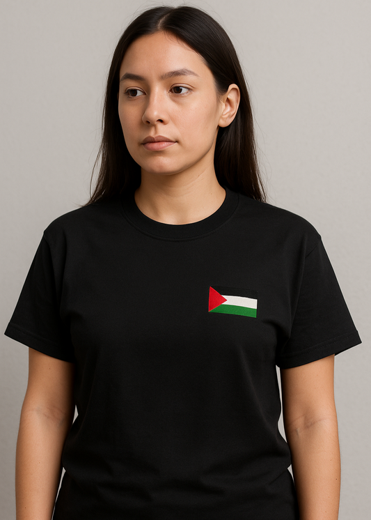 Unisex Shirt mit palästinensischer Mini-Stickerei