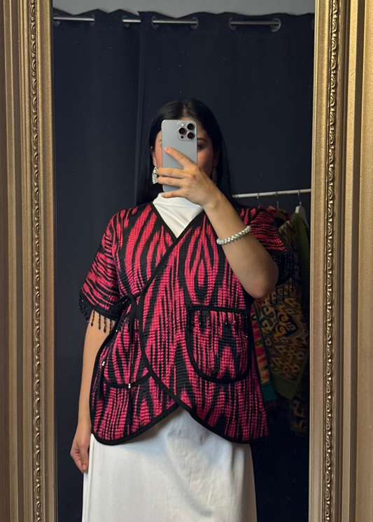 Reversible Ikat Weste – Handgefertigt