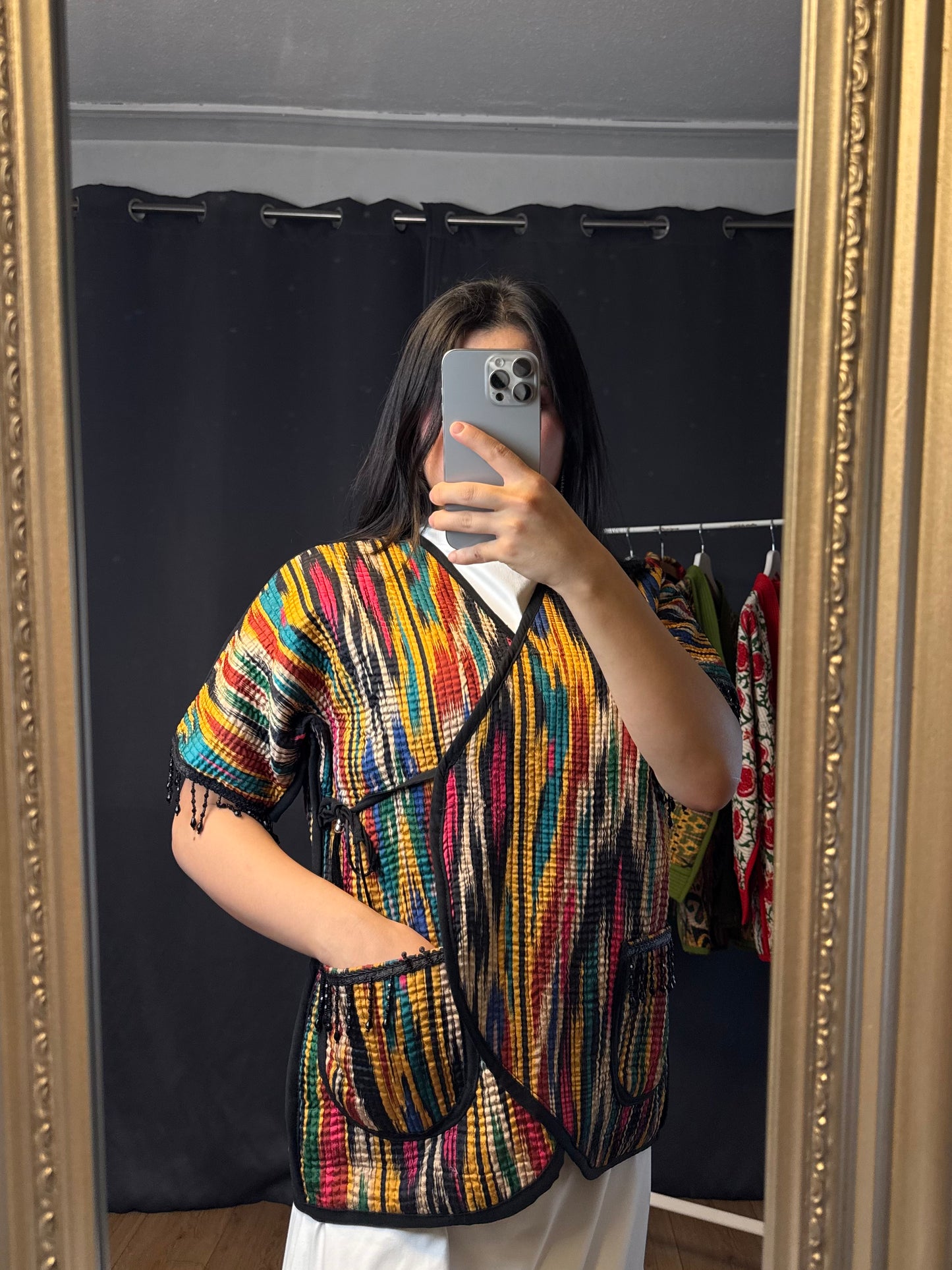 Reversible Ikat Weste – Handgefertigt