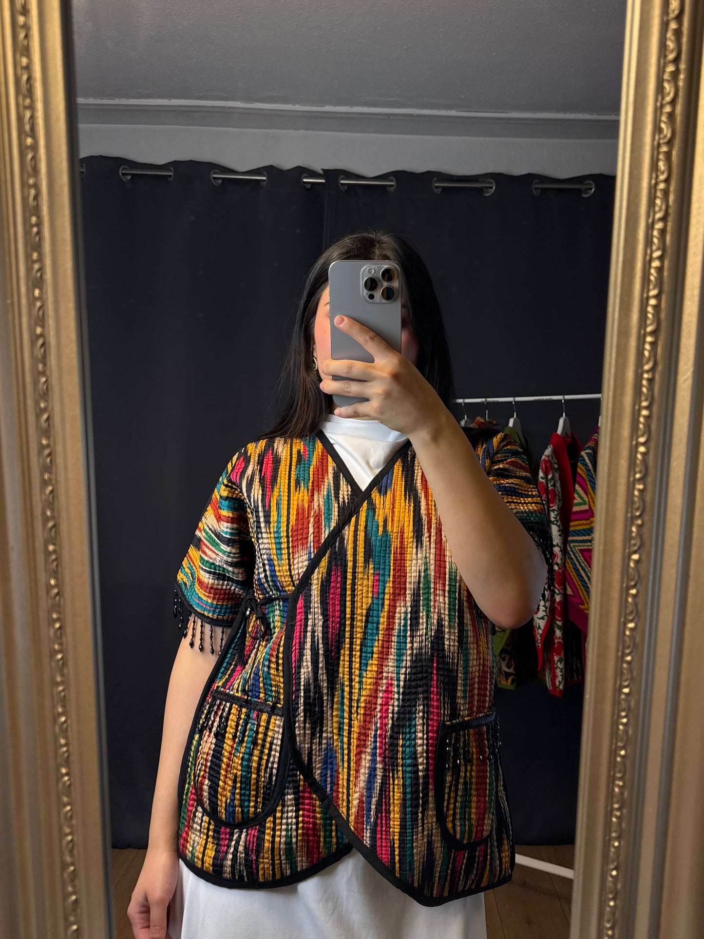 Reversible Ikat Weste – Handgefertigt