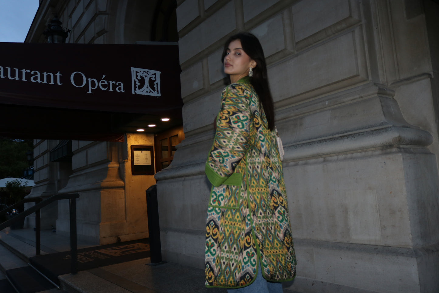 Chapan – traditioneller, doppelseitiger Mantel aus Usbekistan (Handarbeit, Baumwolle-Seide, One Size)