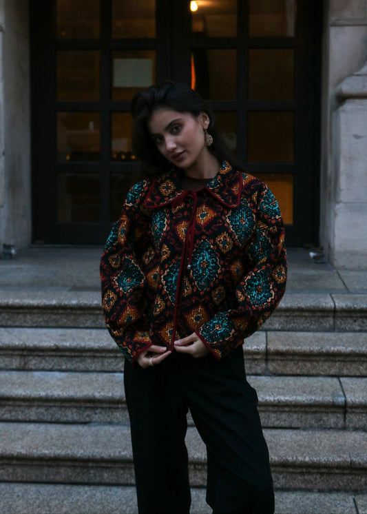 Doppelseitige Ikat Jacke