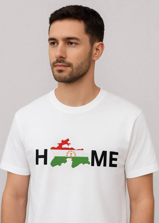 Unisex T-Shirt – Tadschikistan Home | Weiß
