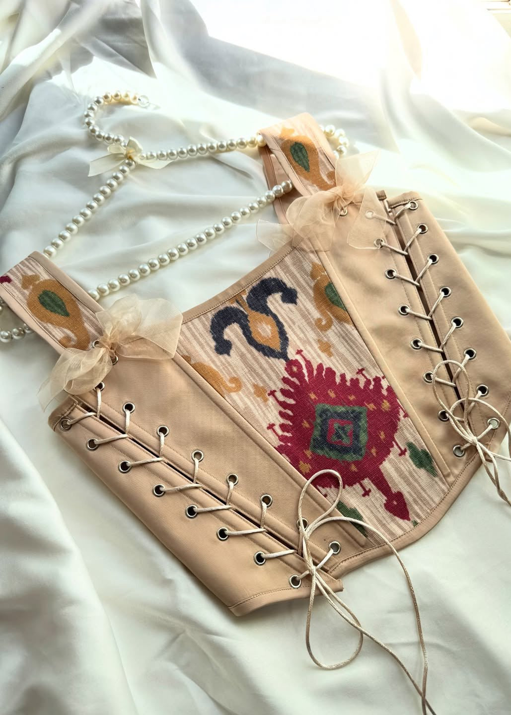 Handgefertigtes Ikat-Korsett – Premium Edition